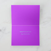 Two Cartoon Chameleon Purple Fushia Valentine Card カード (内部)