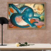 Two Cats, Blue and Yellow (1912) by Franz Marc ポスター