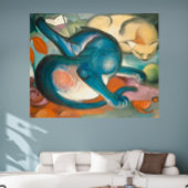 Two Cats, Blue and Yellow (1912) by Franz Marc ポスター