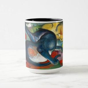 Two Cats, Blue and Yellow (1912) by Franz Marc マグカップ