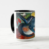 Two Cats, Blue and Yellow (1912) by Franz Marc マグカップ (正面左)