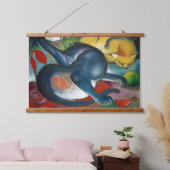 Two Cats, Blue and Yellow (1912) by Franz Marc 吊り下げ型タペストリー (寝室)