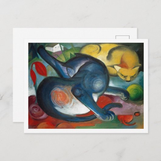 Two Cats by Franz Marc ポストカード (正面/裏面)