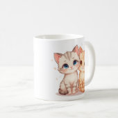 Two Cats Ceramic Mug コーヒーマグカップ (正面右)