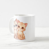 Two Cats Ceramic Mug コーヒーマグカップ (正面左)