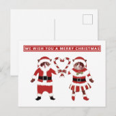 Two Cats Christmas Holidayはがき ポストカード (正面/裏面)