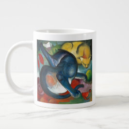 Two Cats, Franz Marc 1912 ジャンボコーヒーマグカップ