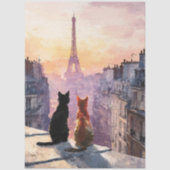 Two Cats On A Paris Rooftop 薄葉紙 (正面)