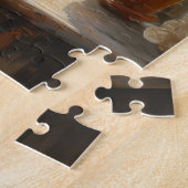 Two Cats sitting in a bay window seat  ジグソーパズル (側面)