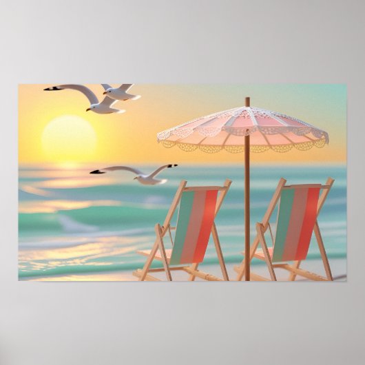 "Two Chairs By The Sea" ポスター (正面)