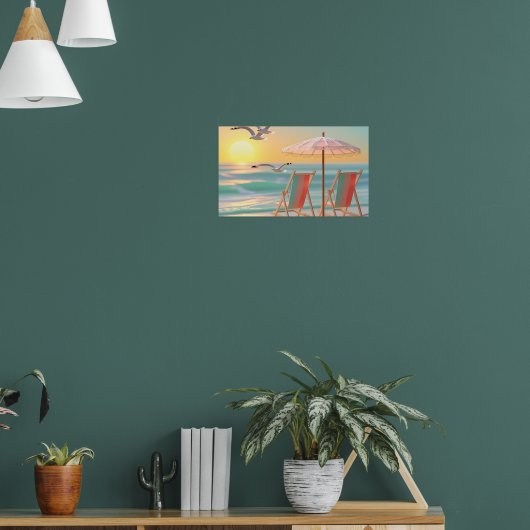 "Two Chairs By The Sea" ポスター (リビング1)