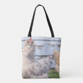 Two Chickens Cute Farm Tote Bag トートバッグ (裏面)