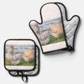 Two Chickens Farmhouse 鍋つかみ&鍋敷きセット (正面/裏面)