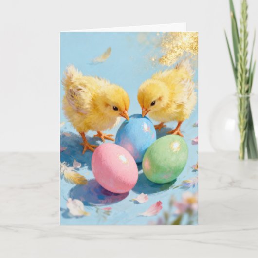 Two Chicks and Easter Eggs シーズンカード (正面)