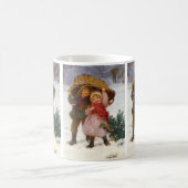 Two children in the snow by Frederick Morgan コーヒーマグカップ (中央)