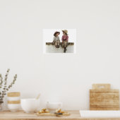 Two Children Sitting on a Wall ポスター (キッチン)