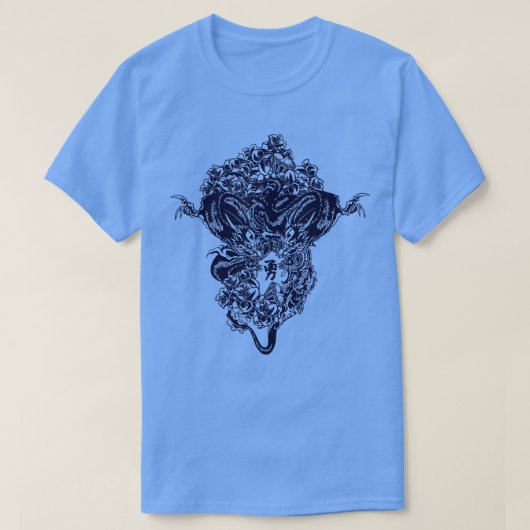 Two Chinese dragons fighting Tシャツ (デザイン正面)