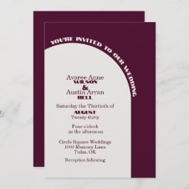 Two Color Cloud Dancer White and Burgundy Arch 