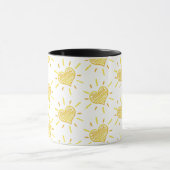 Two-colour coffee mug with hearts design. モーフィングマグカップ (中央)