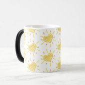 Two-colour coffee mug with hearts design. モーフィングマグカップ (正面左)