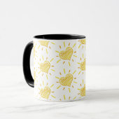 Two-colour coffee mug with hearts design. モーフィングマグカップ (正面左)