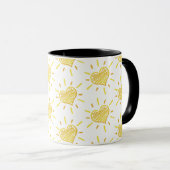Two-colour coffee mug with hearts design. モーフィングマグカップ (正面右)