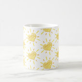 Two-colour coffee mug with hearts design. モーフィングマグカップ (中央)