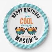 Two Cool Boy 2歳の誕生日パーティー ペーパープレート (正面)