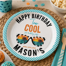 Two Cool Boy 2歳の誕生日パーティー ペーパープレート