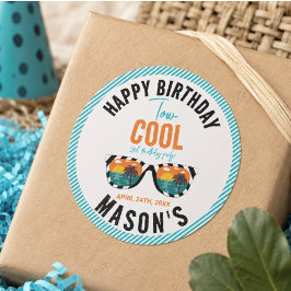 Two Cool Boy 2歳の誕生日パーティー ラウンドシール