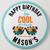 Two Cool Boy 2歳の誕生日パーティー 缶バッジ (正面)