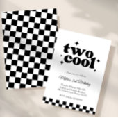 Two Cool, Dude! | Boys 2nd Retro Minimalist Party  招待状