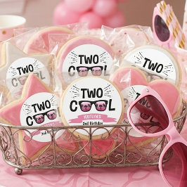 Two Cool Girls 2歳の誕生日 ラウンドシール