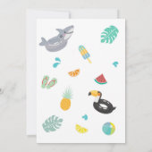 Two Cool Pool Party Summer 2nd Birthday Invitation 招待状 (裏面)