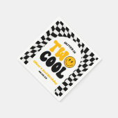 Two Cool Retro First 2nd Birthday Party スタンダードカクテルナプキン (角)