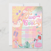 Two Cool Summer Rainbow Sun 2nd Birthday  招待状 (正面)