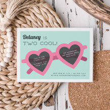 Two Cool | Summer Sunnies Birthday Party Invite