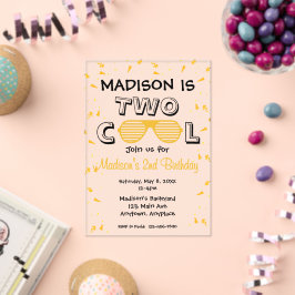 TWO Cool Sunglass 2nd Birthday Party アクリル招待状
