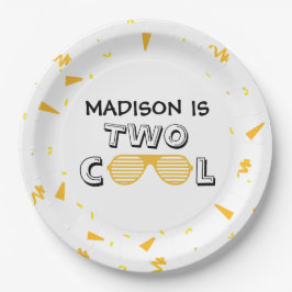 TWO Cool Sunglass 2nd Birthday Party ペーパープレート