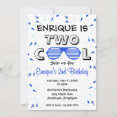 TWO Cool Sunglass 2nd Birthday Party 招待状 (正面)
