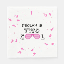 TWO Cool Sunglass 2nd Birthday Party Paper Plates スタンダードランチョンナプキン