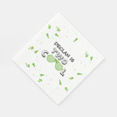 TWO Cool Sunglass 2nd Birthday Party Paper Plates スタンダードランチョンナプキン (角)