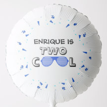 TWO Cool Sunglass 2nd Birthday Party Paper Plates
