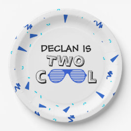 TWO Cool Sunglass 2nd Birthday Party Paper Plates ペーパープレート