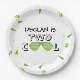 TWO Cool Sunglass 2nd Birthday Party Paper Plates ペーパープレート