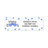 TWO Cool Sunglass 2nd Birthday Party Paper Plates ラベル (正面)