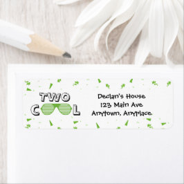 TWO Cool Sunglass 2nd Birthday Party Paper Plates ラベル