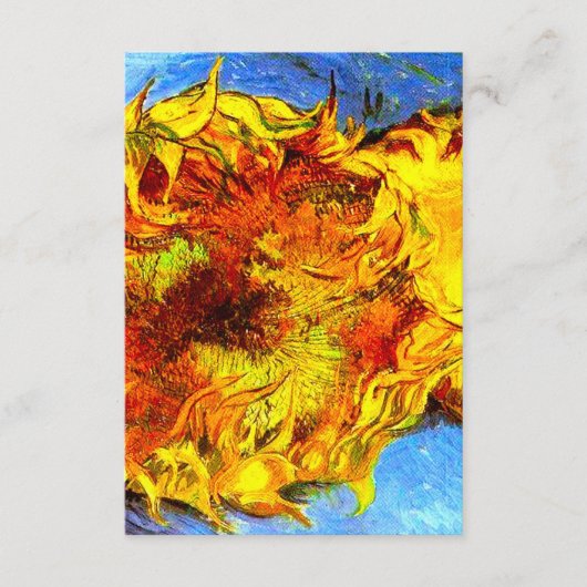 Two Cut Sunflowers Van Gogh エンクロージャーカード (正面)