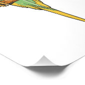 Two cute blue and green Budgies フォトプリント (角)