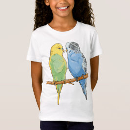 Two cute blue and green Budgies Tシャツ